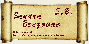 Sandra Brezovac vizit kartica